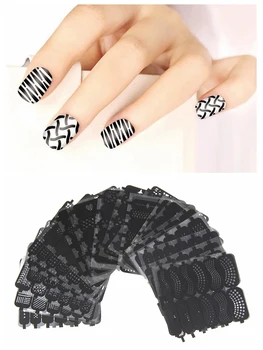 

#06-#39 Mixed Styles Nails Tips Polish Printing Beauty Decals Multipurpose Nail Art Hollow Template Stickers Makeup Stencil Tool