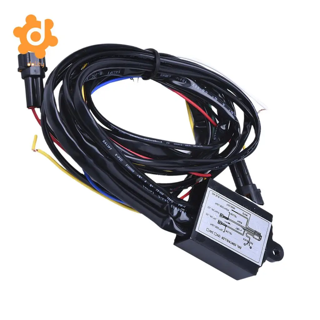 12V Car DRL Daytime Running Light Dimmer Module Controller Harness