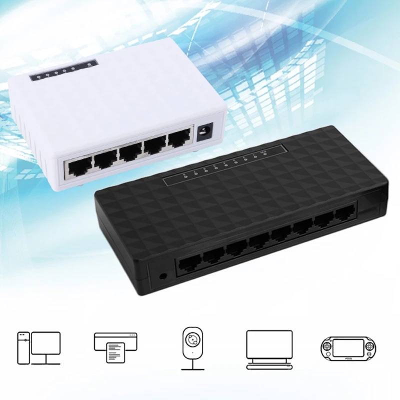 Планшет 10/100 Мбит/с Ethernet 5 портов коммутатор для настольного ПК с поддержкой сети