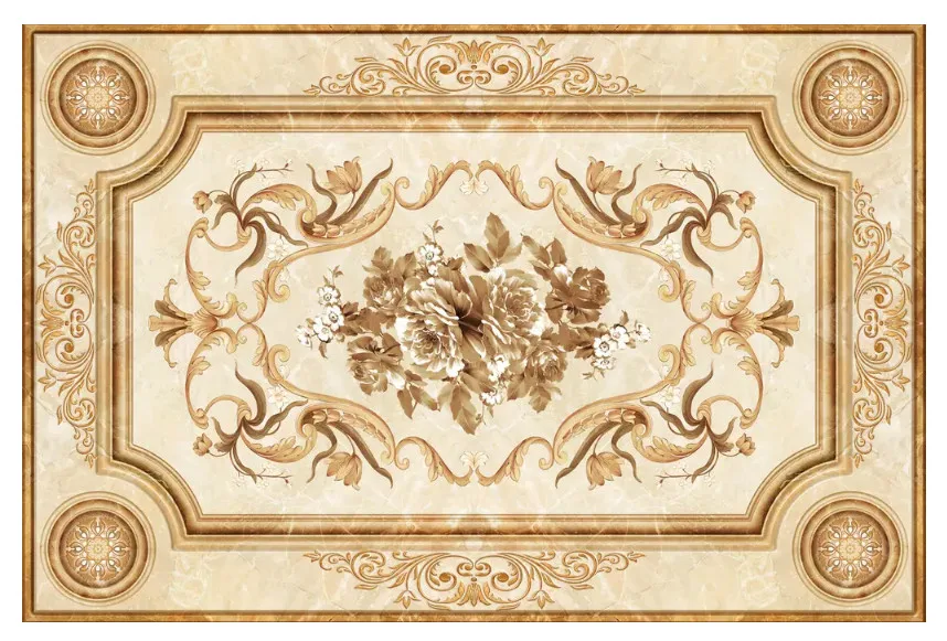 Модный классический декоративный покраска, подходящий пол, мраморные европейские ювелирные украшения, потолочные обои papel de parede
