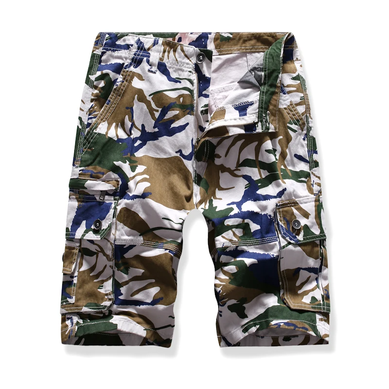 Мужские шорты-карго штаны с камуфляжным принтом стиль сафари Повседневное мужские шорты