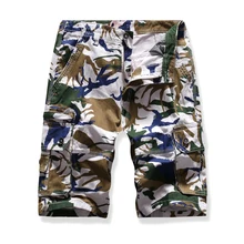 Мужские шорты-карго штаны с камуфляжным принтом стиль сафари Повседневное мужские шорты