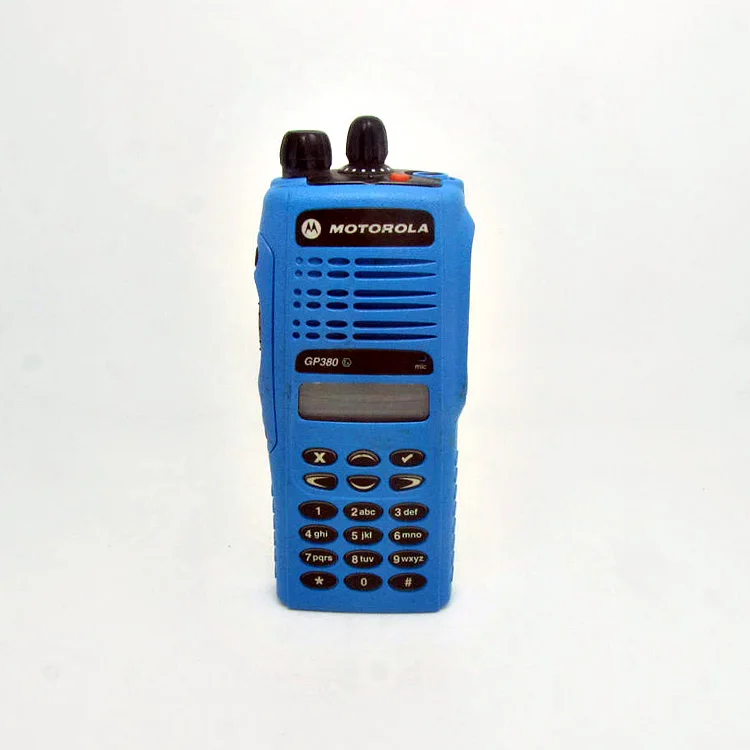 Портативный переговорный 7,5 V Motorola GP380 UHF/VHF клавиатура и дисплей освещение двухстороннее Радио рация - Цвет: 136-174Mhz Blue