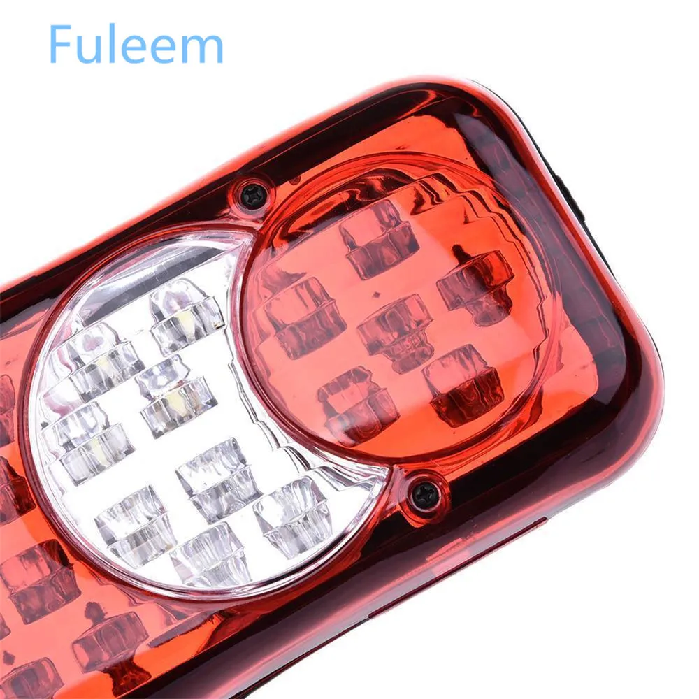 Fuleem 2 шт. 46 светодиодный Грузовик Трейлер задние фонари поворотник обратный тормоз задний фонарь 24 в водонепроницаемый