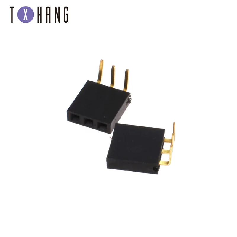 

10PCS 1X3-6Pin 2X7 20Pin single Double Row Female Right Angle Header Socket Pin Strip 2.54mm