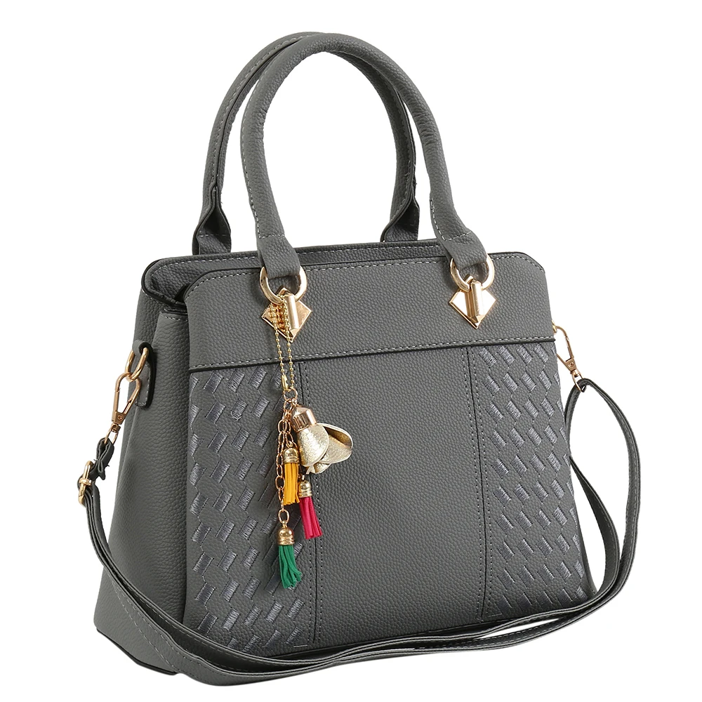 Fashion Women Handbags Tassel PU Leather Totes Bag Top handle