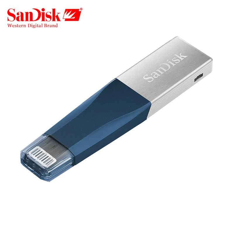 Sandisk iXPAND OTG USB флеш-накопитель 32 Гб 64 Гб Lightning USB 3,0 Металлический флеш-накопитель 128 ГБ U диск для iPhone iPad iPod Memory Stick