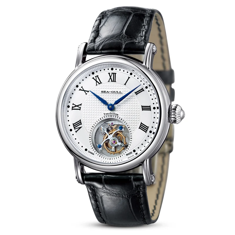 Оригинальные Seagull Tourbillon Guilloche ручные ветрозащитные механические мужские часы 818,900