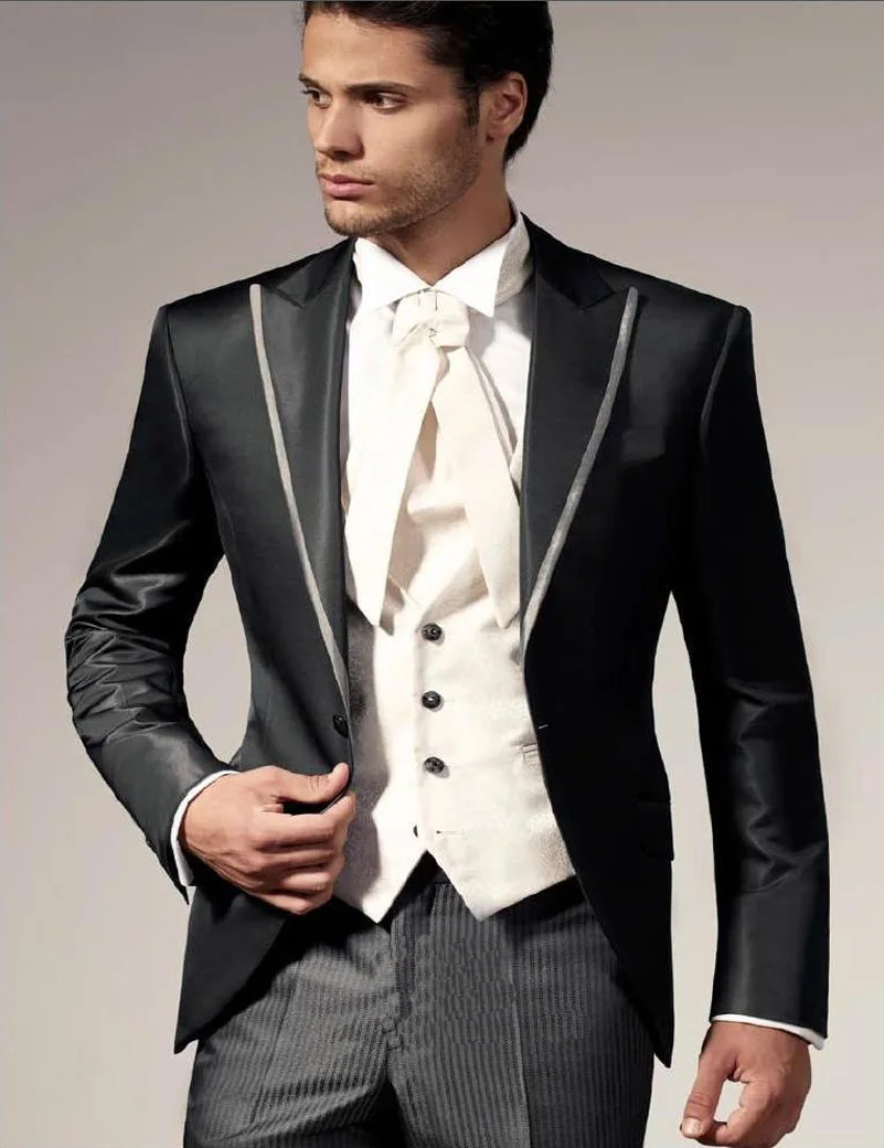 2018 Italian Wedding Suits For Men Jacket+Pant +Vest Prom