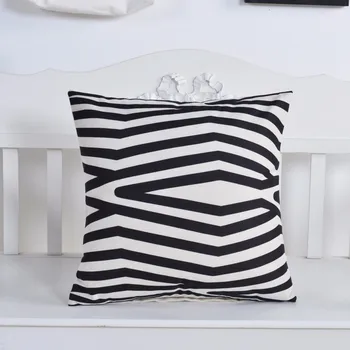 

Brief Geometric Design black white yellow Linen Cushion Cover Decorative Throw Pillow Cover Case For Sofa Home Car Deco 45x45