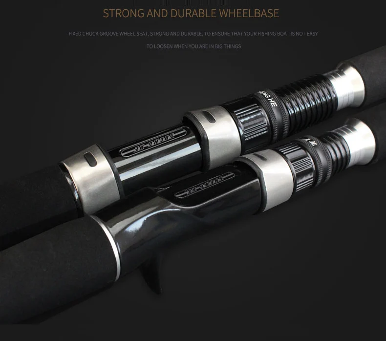RoseWood 2-Piece Hard Boat Rod Night Luminous Tip 2.4m Saltwater Spinning Casting Offshore Surf Fishing Rod Stick  (8)