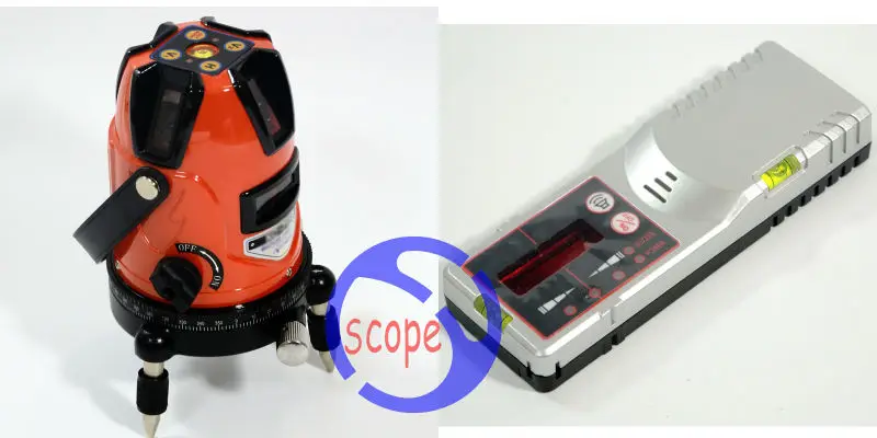 

Free Shipping ! Cross ink Line Laser Level Instrument 5line 1 point laser level + Outdoor receiver