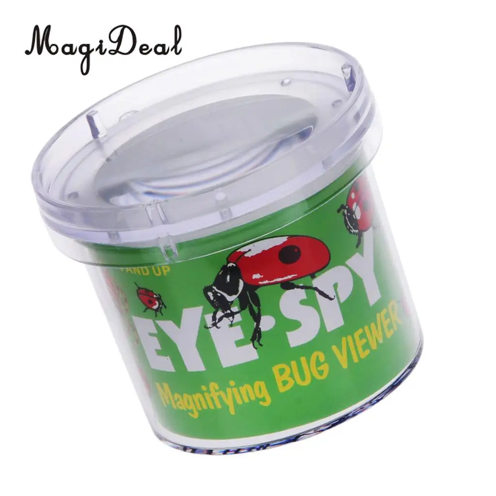 MagiDeal Insect Viewer Locket Box Jar Magnifier Bug Magnifying Loupe Watch Children Toy for School Experiment Hiking Camping