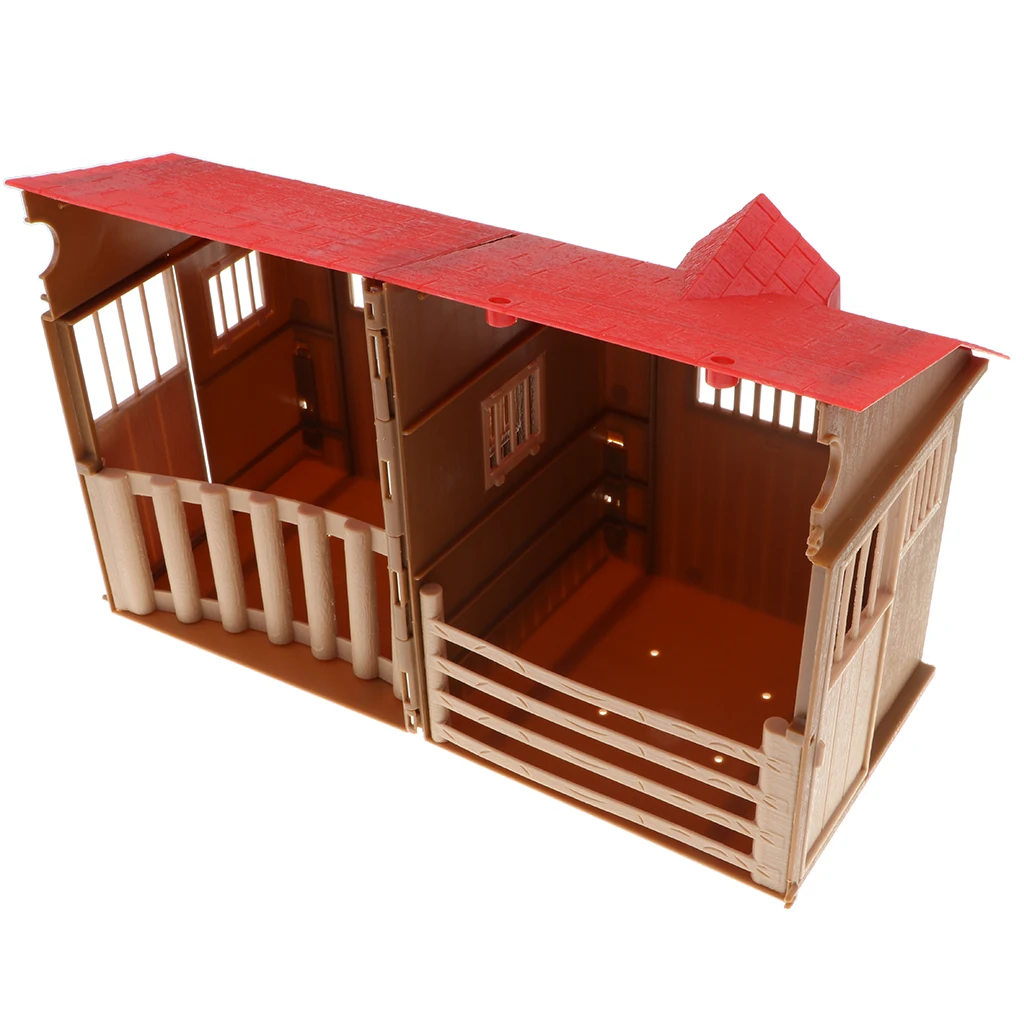 DIY Assembling Farm Cabin Paddock Scene Building Kits Kids Children Educational Toy