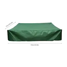 Зеленые чехлы для песочницы с кулиской, как чехол для песочницы, покрытие для бассейна-95% Защита от ультрафиолетовых лучей, защита от пыли, водонепроницаемый сад, детские игрушки обёртка