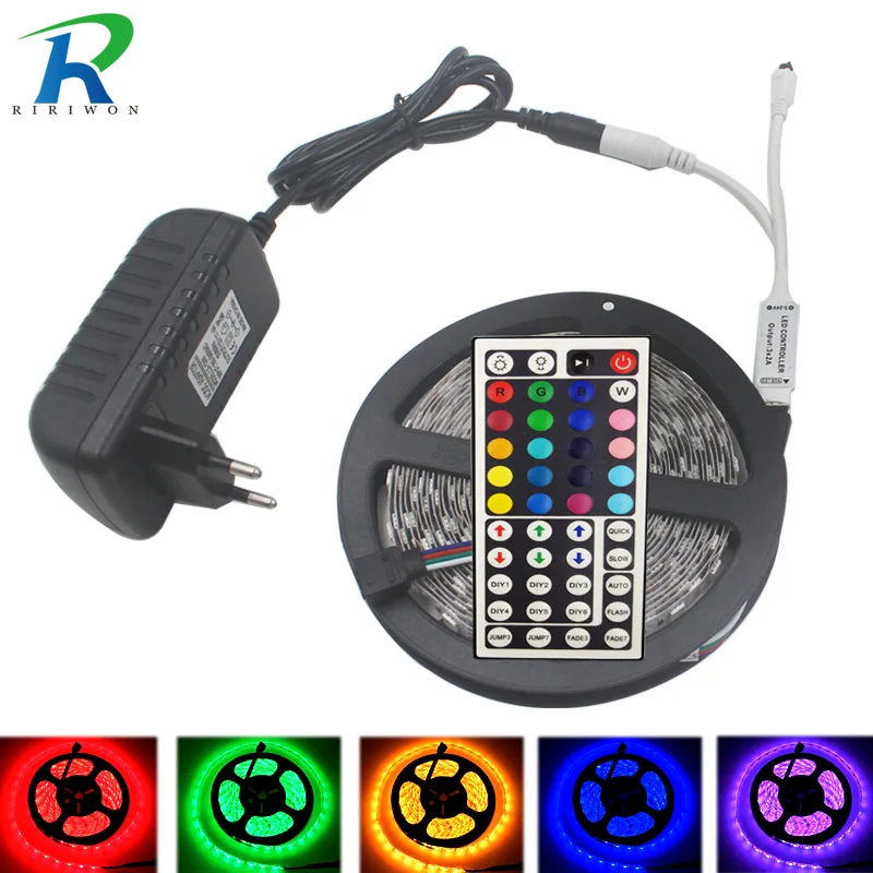 Светодиодная лента 5050 RGB полоса 10 м 15 Водонепроницаемая IP20 Неоновая Гибкая