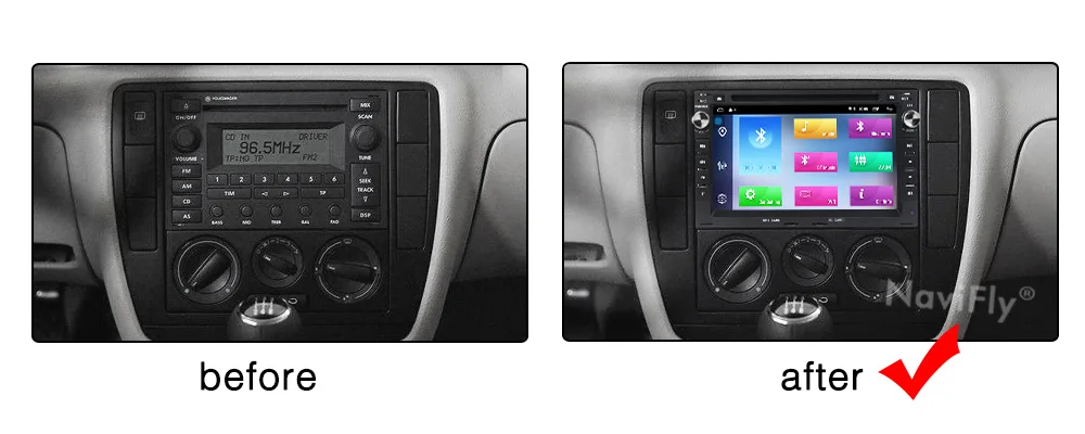 Excellent Navifly! 2G+32G Android 9.1 Car dvd radio audio Multimedia Player GPS For VW Volkswagen PASSAT B5 MK5 GOLF POLO TRANSPORTER RDS 8