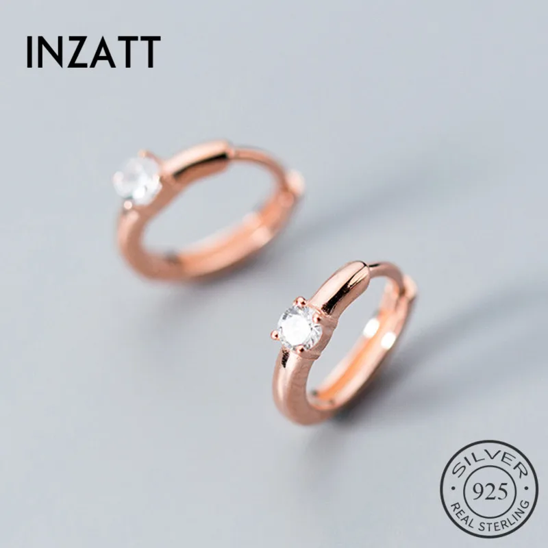 INZATT настоящее серебро 925 пробы минималистичная геометрическая круглая