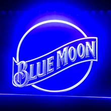A136 синий Луна пивной бар Пивной клуб светодиодный неоновый свет знак