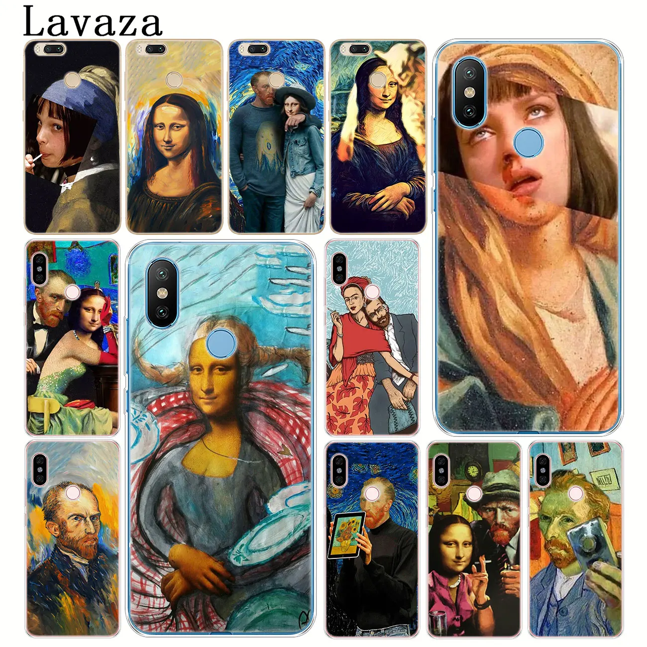 

Lavaza Van gogh Starry Mona Lisa funny Spoof Art Phone Case for Xiaomi MI Redmi 7A 6A 5A 4A GO S2 K20 Note 8 7 5 4 4X 6 Pro Plus