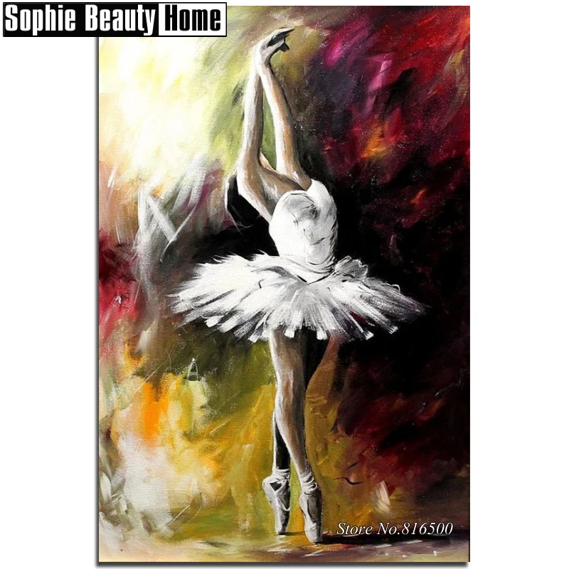 

Diy 5D Diamond Painting Cross Stitch Portrait Dancer Ballet Diamond Embroidery Pattern Full Drill Mosaic Home Decor Art 187152