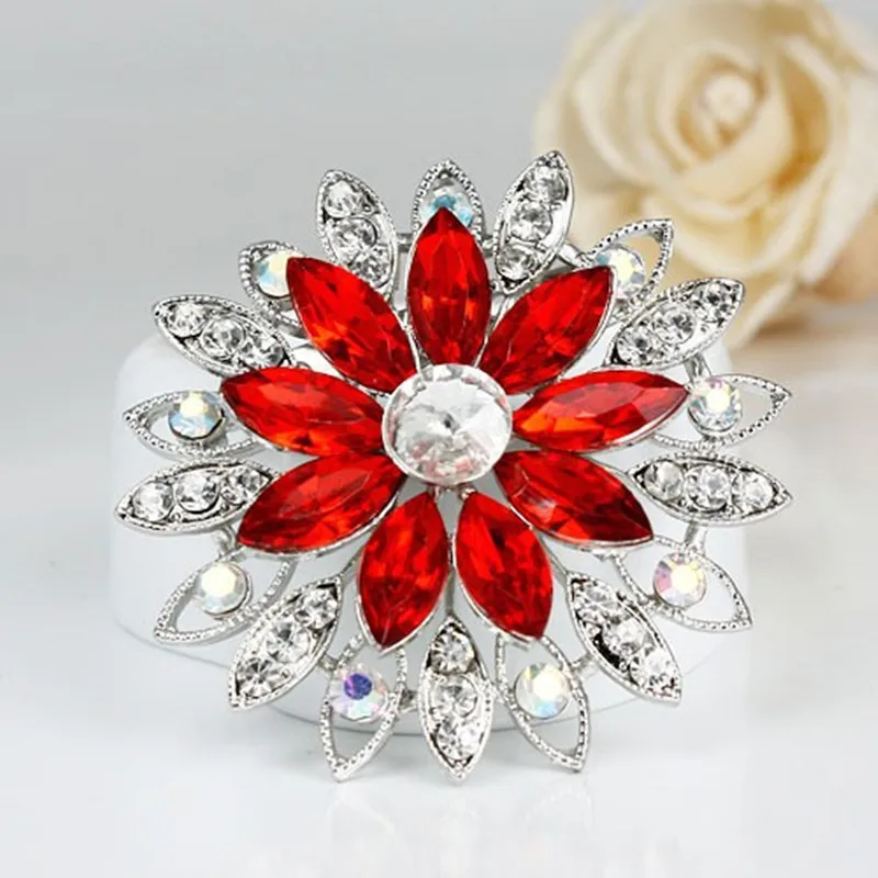 Buy New 2015 Christmas Gift Fashion Alloy Brooch Red
