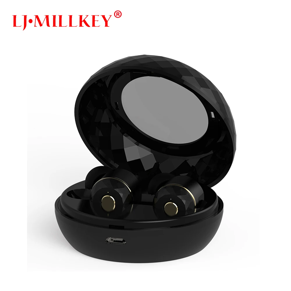 

TWS Bluetooth Earphone Business Stereo Earbuds True Wireless Earpiece Headset with Mic LJ-MILLKEY YZ137
