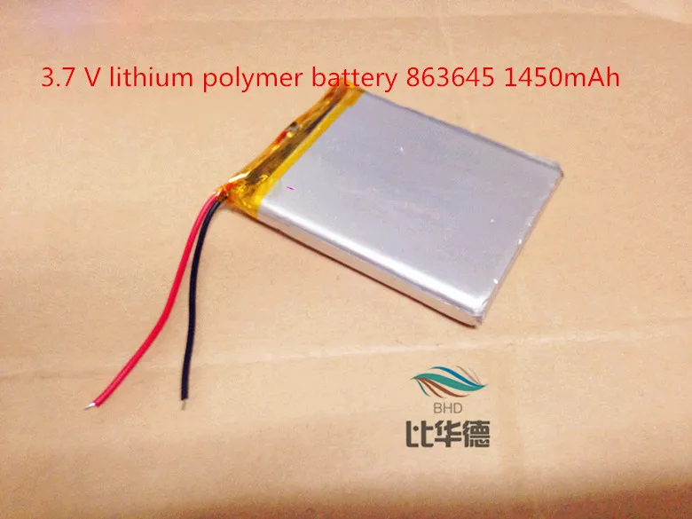 

1pcs 3.7 V tablet battery 863645 1450mAh card speakers GPS vehicle traveling data recorder