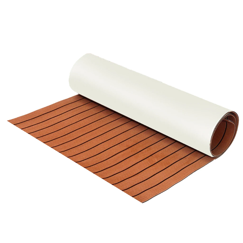 240x60cm Self-Adhesive Mat Non-Slip Boat Flooring Decking Pad Marine Floor EVA Foam Faux Boat Sheet Teak Decking Accessories