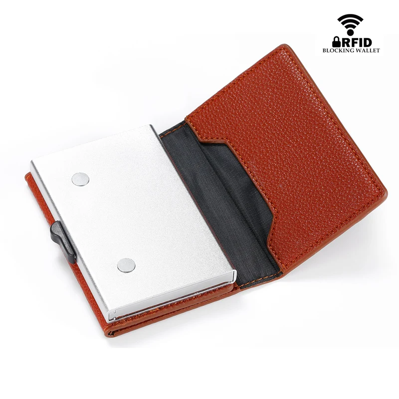 Кошелек ZOVYVOL RFID с защитой от кражи кожаный бумажник застежкой для отдыха тонкий