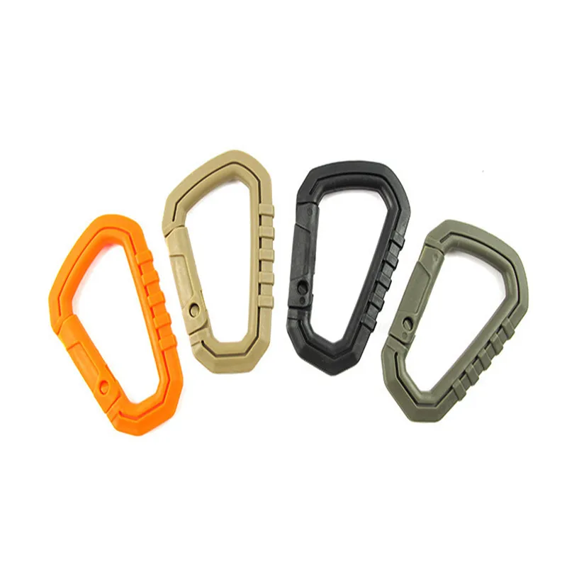 

2pcs Link Carabiner Climb Clasp Clip Hook Backpack Molle System D Buckle Military Outdoor Bag Camping Climbing Accessories