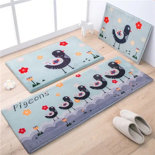 Коврик с совами 45*120 см кухонный коврик мультфильм для чистки ковров, для дома двери Нескользящие коврики Рождественский Декор коврики для пола Современные рыбьи животные дверной коврик