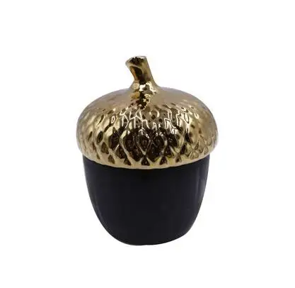 SaiDeKe 3 цвета золотой шишка керамическая банка для хранения фигурки чай Caddy сахарный горшок Магнитная стойка для специй Рождественский Декор подарок - Цвет: B