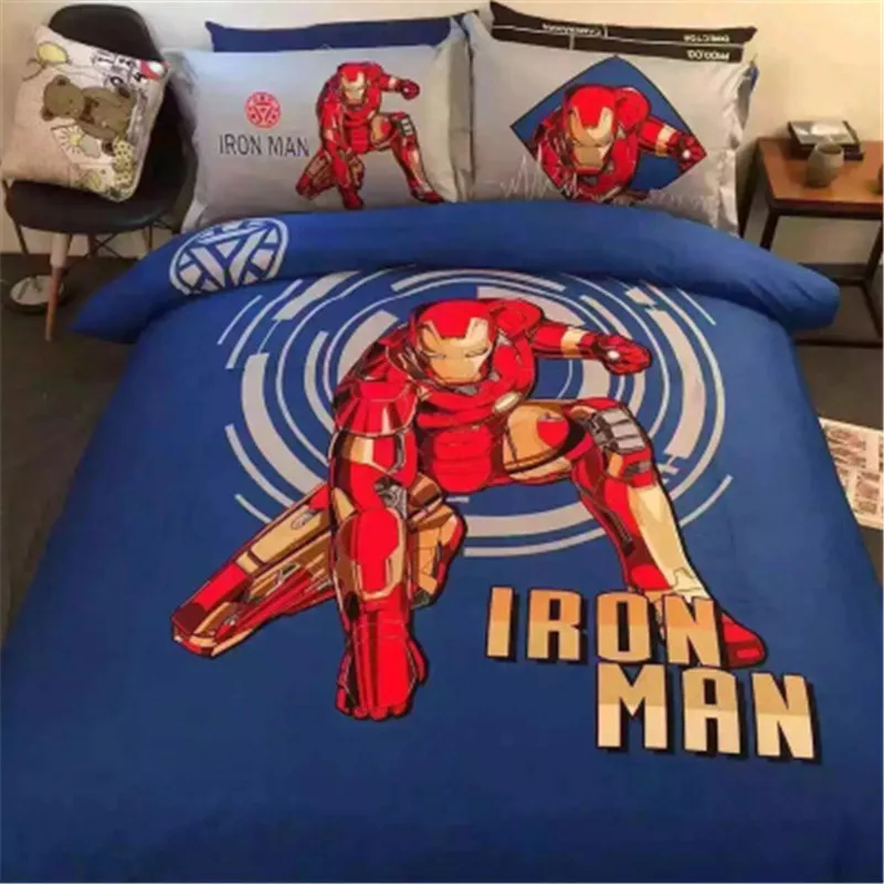 Boys Spiderman Bedding Set/Kid Iron Man Sheet,Pillowcase&Duvet Cover