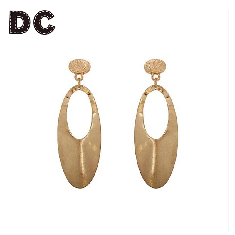 

DC 2018 New Fashion Bohemian Hollow Shape Gold Dangle Earring Steampunk Style Earrings For Female Party Jewelry Gifts