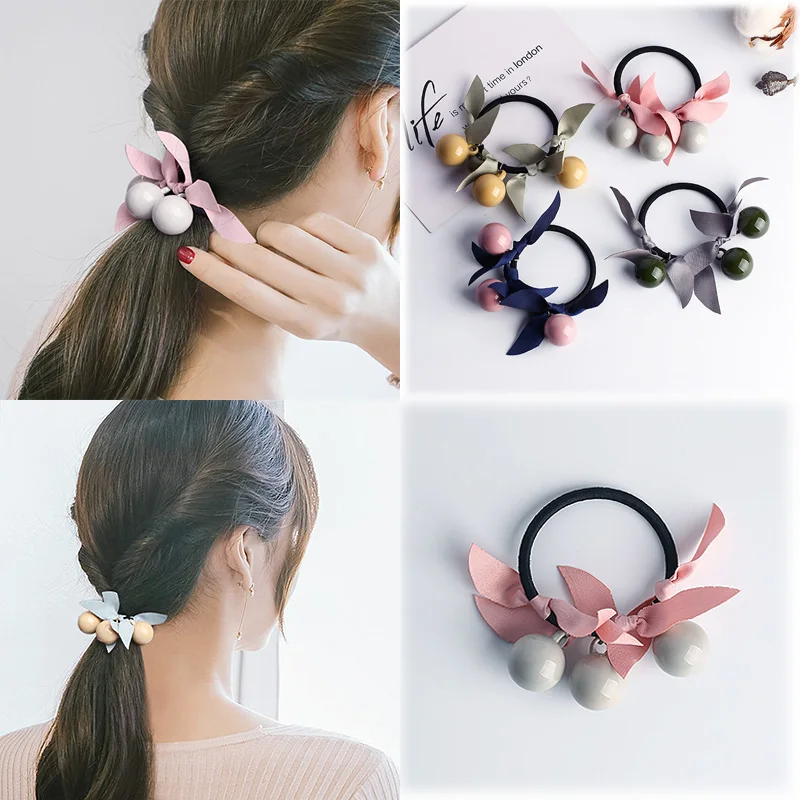 

Sale 1PC Women Girls Charming Hair Bands Candy Colors Acrylic Beads Sweet Cloth Decoration