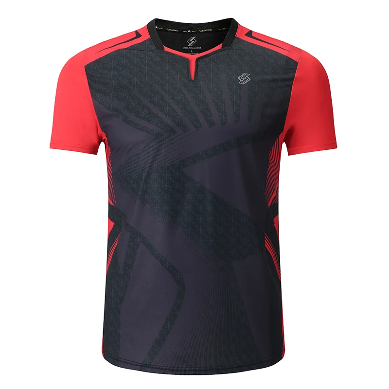 Новая рубашка для бадминтона, Спортивная теннисная рубашка для женщин/мужчин, спортивные футболки для настольного тенниса, одежда для тенниса, сухая рубашка для упражнений Qucik 3899 - Цвет: Man 1 shirt