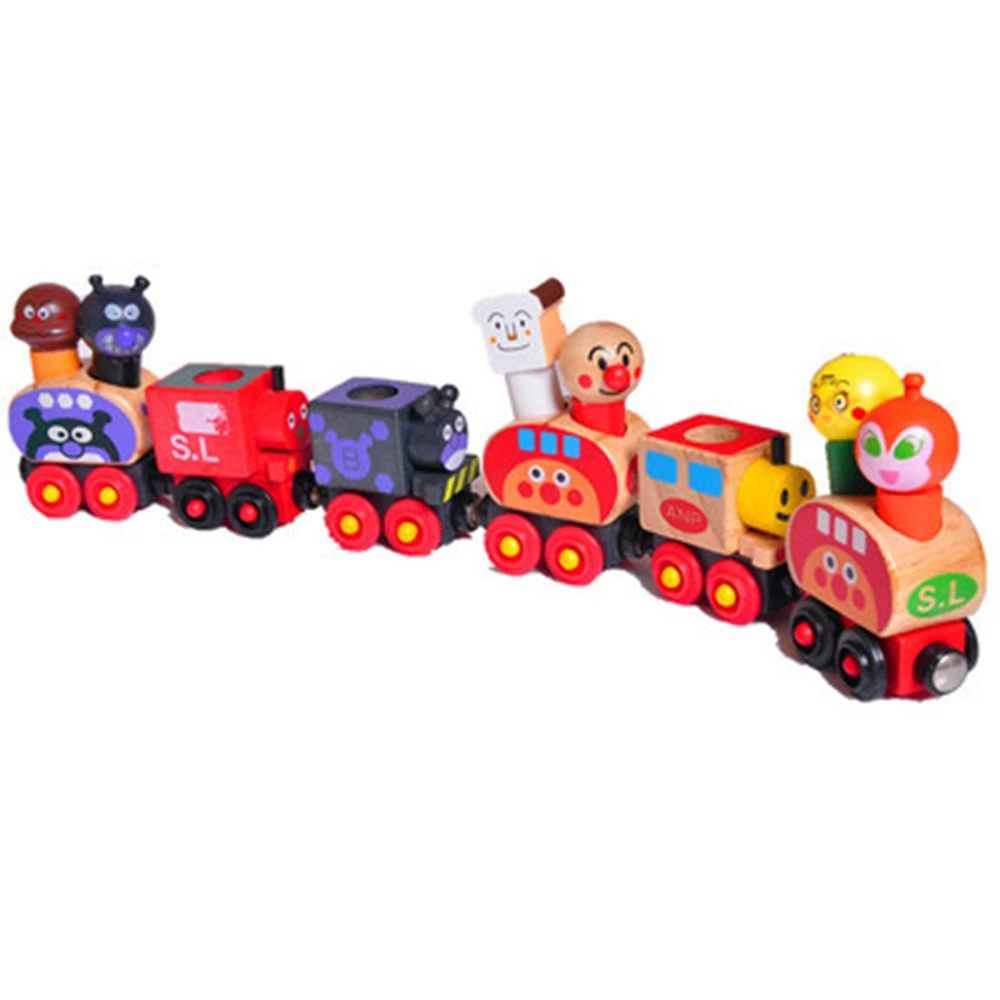 2017 Wooden Toys Baby Puzzle Puppet Toys Children Small Train Set Baby