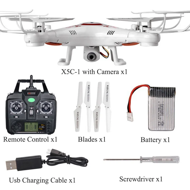 RC Модернизированный Дрон X5C-1 2,4G 4CH 6-осевой Радиоуправляемый вертолет игрушечные Квадрокоптеры с высоким разрешением, Камера подарки для детей VS x5c x5 FSWB - Цвет: X5C-1 cp