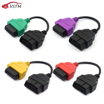 

For Fiat ECU MultiECUScan / FiatECUScan Adapter Cable Bundle OBD2 Connector Diagnostic Cable For Fiat 4PCS