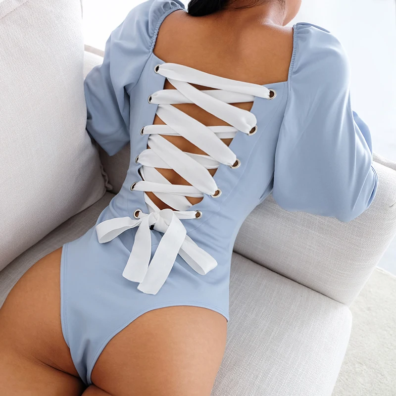 Gkfnmt الشيفون بذلة الدانتيل يصل العصرية مثير ملابس حريمي النفخة طويل كم ارتداءها تمتد يوتار قطعة واحدة بذلة 2019 Gkfnmt الشيفون بذلة الدانتيل يصل العصرية مثير ملابس حريمي النفخة طويل كم ارتداءها تمتد يوتار قطعة واحدة بذلة 2019