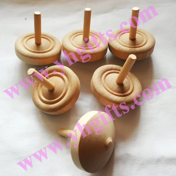 10PCS/LOT.Solid wood spinning top,Wood gyro,Paint unfinished spin top