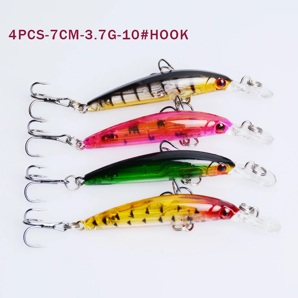 Iscas de Pesca Isca de Pesca Atacar o Transporte da Gota Muito Mistos Minnow Crankbaits Bass Iscas Wobblers Definir Falso Realista 56 Pcs 5 Iscas artificiais