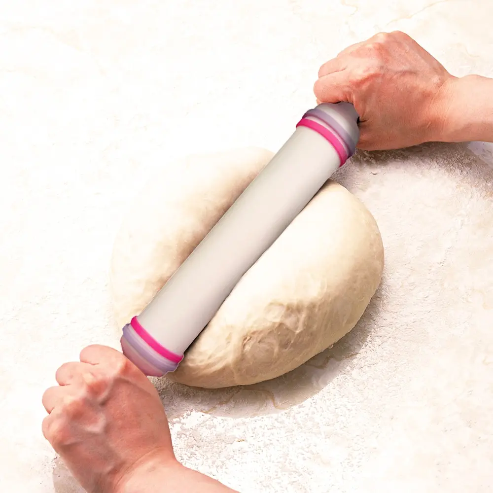 

1 Pcs Facemile 36cm Fondant Rolling Pin Cake Decorating Baking Rough Clay Pizza Pasta Kitchen Roller Non Stick Cake Accessories