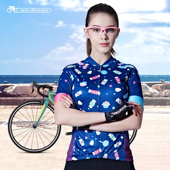 

Santic Women Cycling Short Jersey Pro Fit Summer SANTIC N-FEEL Urban Leisure Road Bike Riding Shirts Cycling Clothings L7C02120