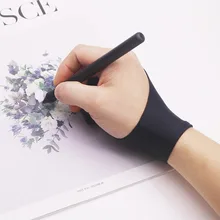 2 пальца перчатки для рисования анти-обрастающий художник поддерживает любую графическую живопись цифровой ablet для правого и левого рук