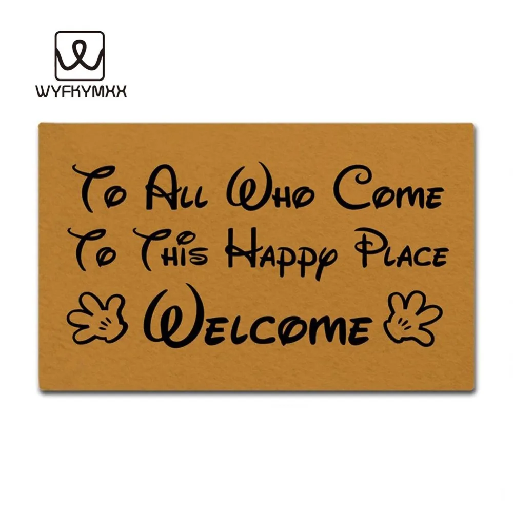 Us 21 35 11 Off Funny Front Door Entrance Mats To All Who Come To This Happy Place Welcome Woven Outdoor Mat Design Outdoor Entrance Doormats In Mat
