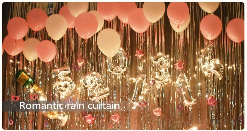 2x1 м розовое золото Радуга фон с блестками фольга полосатый провод шторы День рождения украшение Свадьба юбилей поставки 7q
