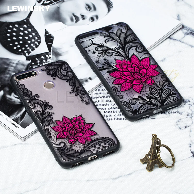 

3D Relief Floral Case For Huawei Y5 Y6 Prime Y9 2018 P10 P9 P8 P20 lite 2017 mate 10 P Smart Case On Honor 7C 7A Pro 7X 9 8 lite