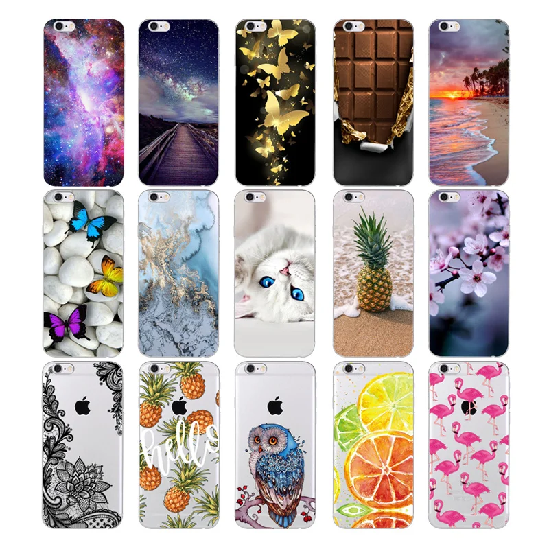 Silicone Phone Case For iPhone 5S 5 SE 6S 6 Fundas Soft TPU Case For iPhone 6 6S 7 8 Plus For Capa iPhone 7 Case For iPhone 8 